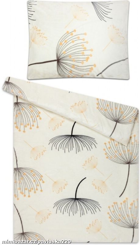 Povlečení mikroflanel Byliny měsíční třpyt