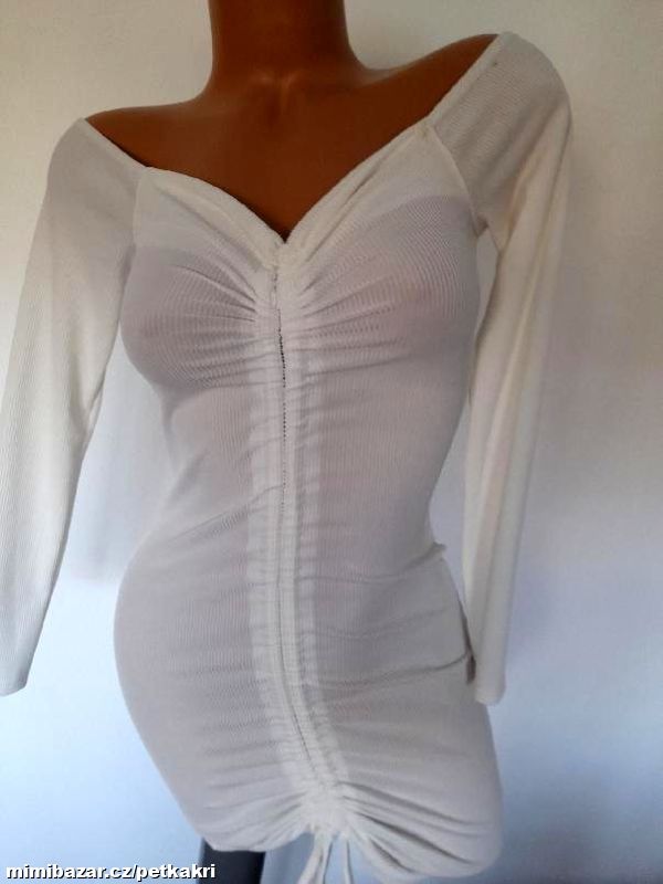 smetanové žebrované šaty uk 10