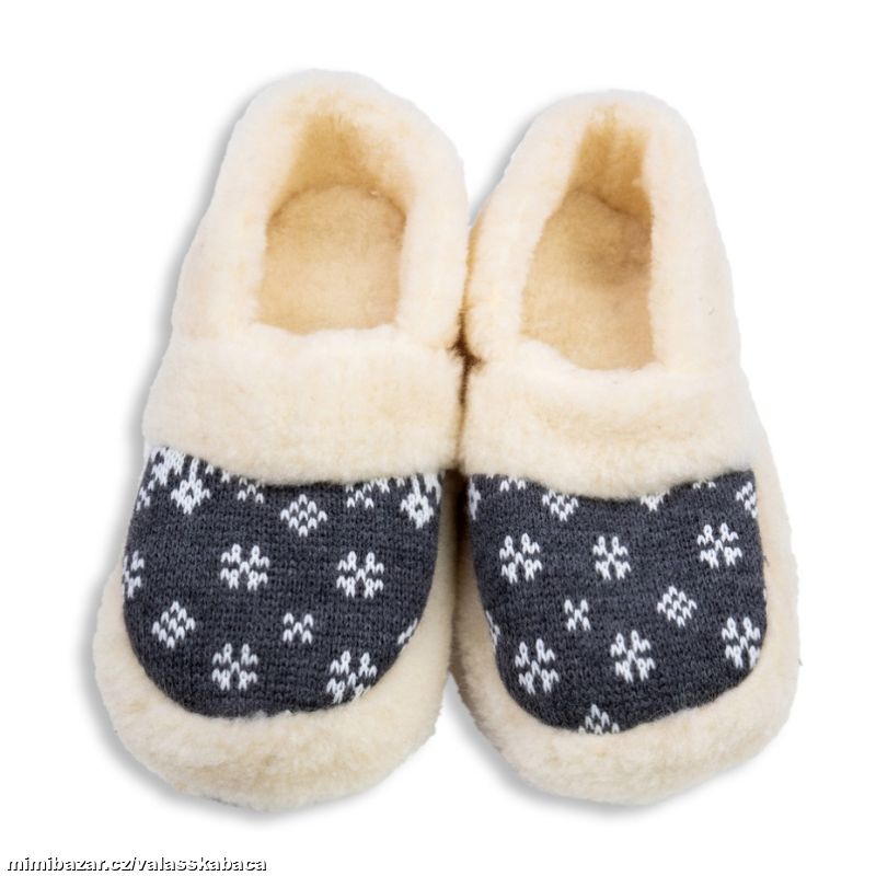 Vlněné teploučké bačkory s patou *Norské*