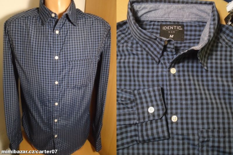 Pánská kostkovaná košile Identic/M/2x54cm