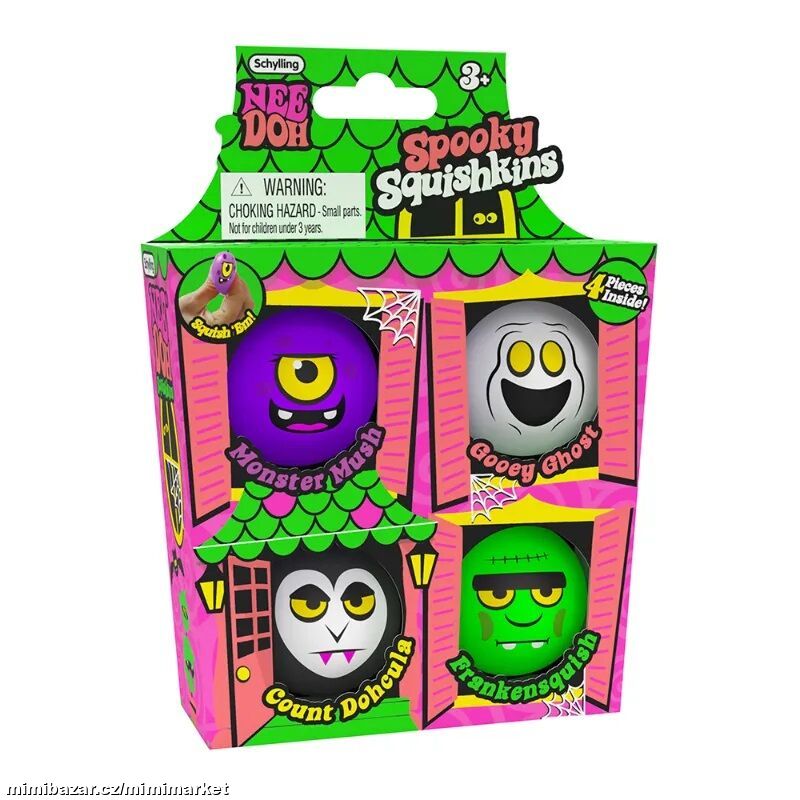 Antistresový STRAŠIDELNÝ DŮM se 4 mačkacími míčky