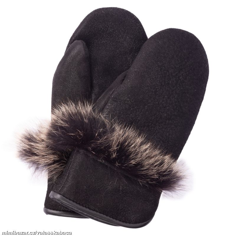 Dámské kožené rukavice střapaté LUXUSNÍ