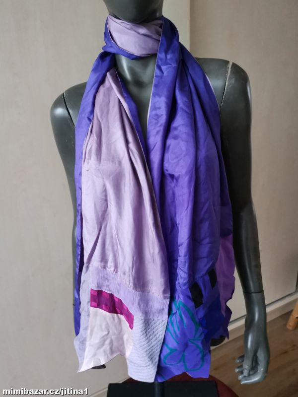 Oboustranná hedvábna šála krásná kvalítní
