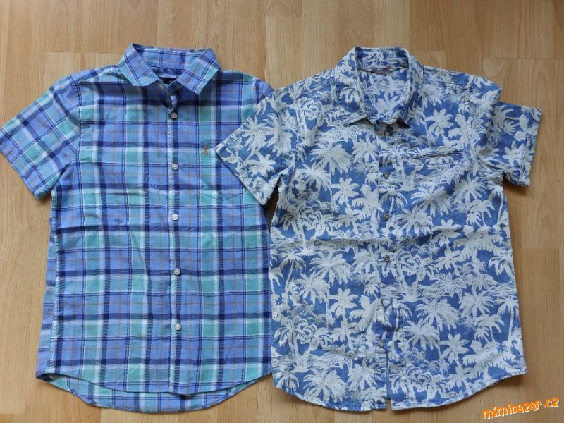 Pěkné chlapecké košile, top stav, 140, kr. rukáv