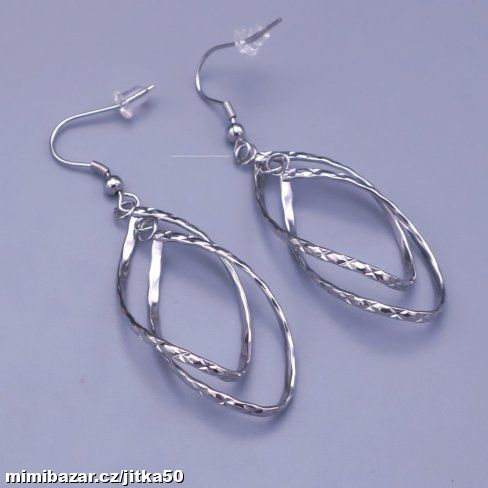 Visací náušnice z chirurgické oceli slzy SKLADEM