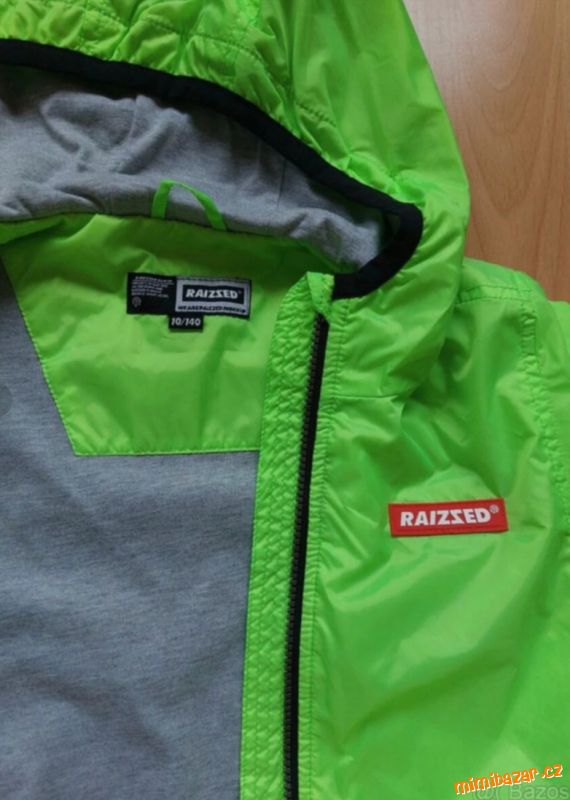 Krásná neon zelená bunda, bavlněná podšívka, 140