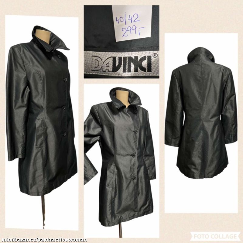 Č.6371 TRENDY KABÁTEK JARO PODZIM JAKO NOVÉ 40/42