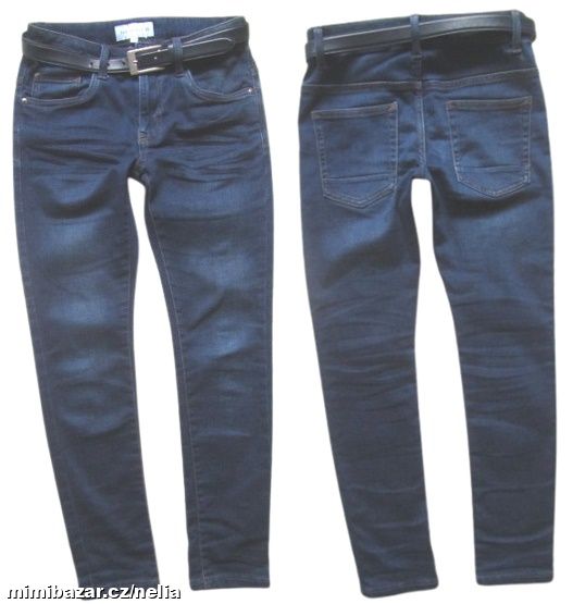 DŽÍNY SKINNY S PÁSKEM