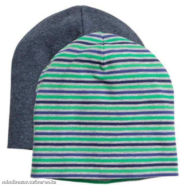 2x Jarní čepice pro kluka, vel. 1½- 4 y