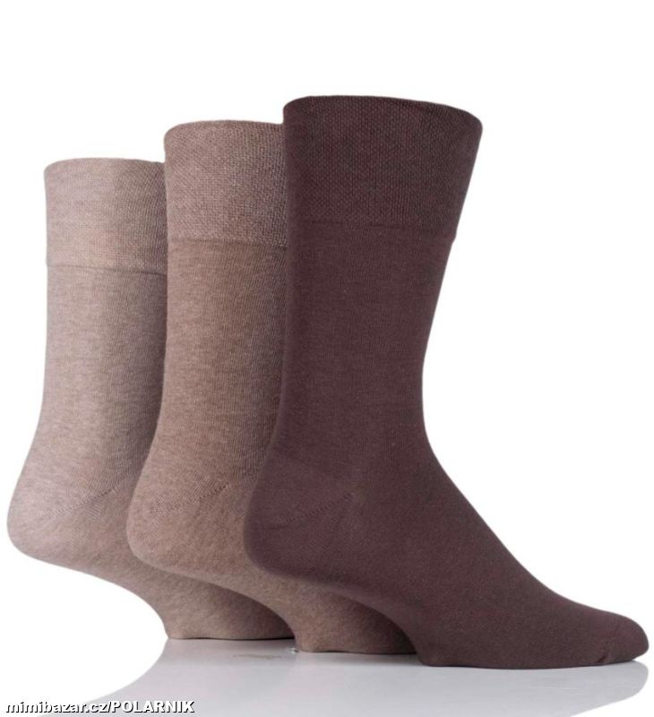 Bavlněné ponožky s jemným lemem vhodné i pro diabe