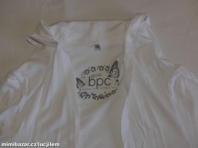 Dívčí bílé krátké bolérko