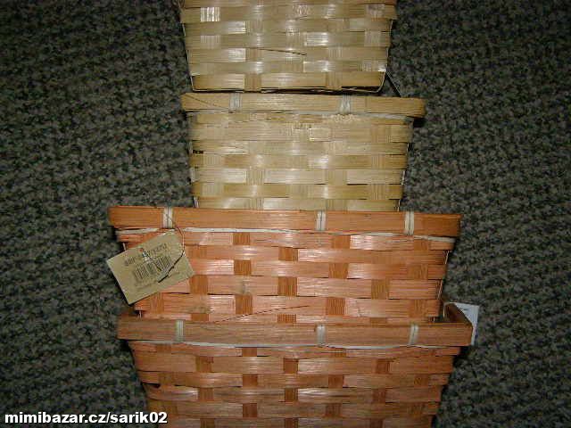 4x proutěný květináč dekorace