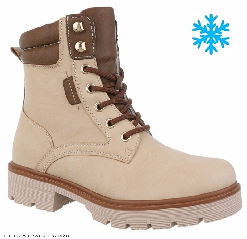 Dámské zimní boty se šněrováním ZIMA