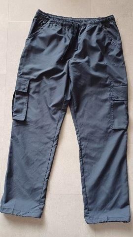 Pánské šedomodré letní sportovní kalhoty Adidas