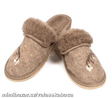 Dámské filcové pantofle na klínku