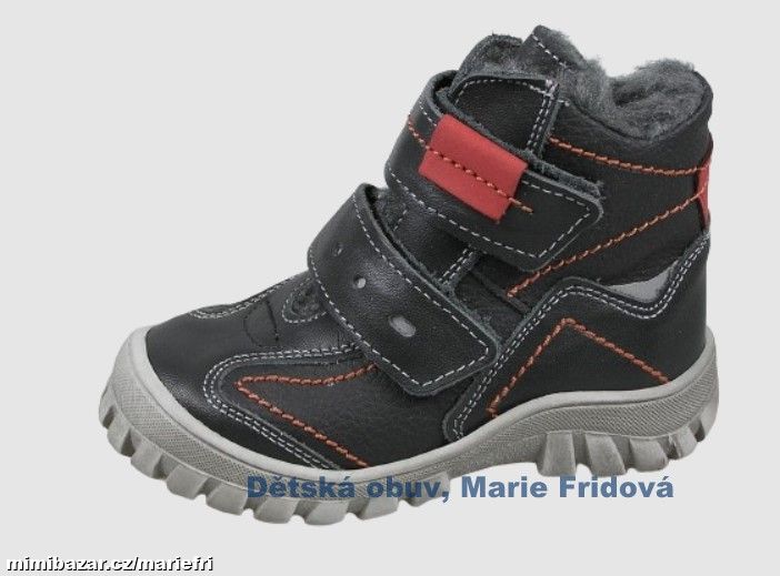 Zimní kožená obuv s kožíškem ESSI S2462 černá