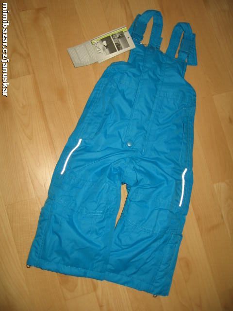 Nepromokavé funkční zimní oteplovací kalhoty modré