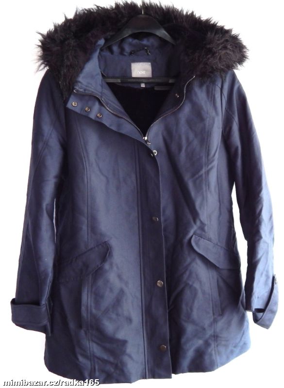 Temně modrý zimní kabát vel.46