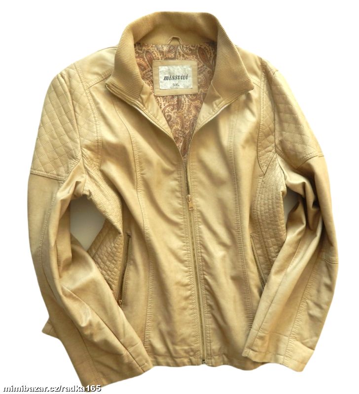 Měkoučká koženková bunda vel.5XL/48/50