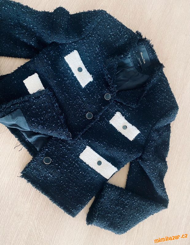 TVÍDOVÉ LUXUSNÍ SAKO MASSIMO DUTTI XS S