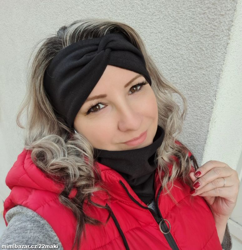 Čepice , čelenka, tunel, Černá