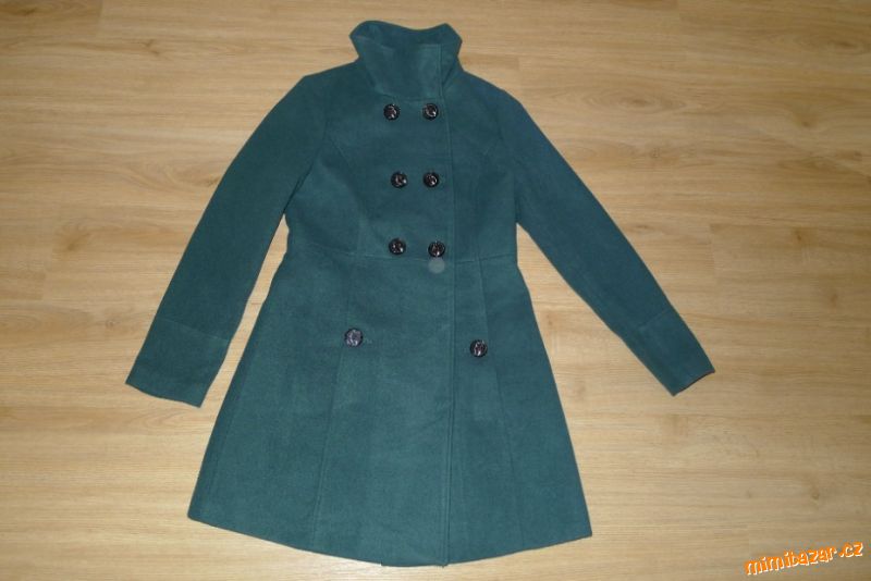 Tmavě zelený flaušový kabát - N.O.V.Ý.