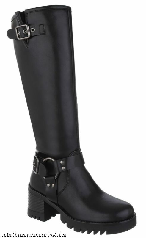 Vysoké kozačky s přezkami ZIMA