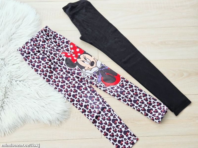 2x leginy černé a s Minnie 8 let