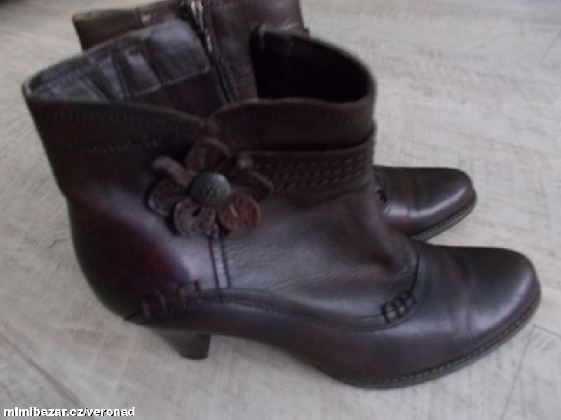 NÁDHERNÉ KOŽENÉ KOTNÍKOVE BOTY TAMARI V.37 TOP STA