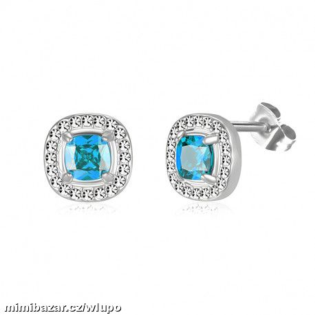 Krásné náušnice Čtverečky z chir. oceli-SKLADEM