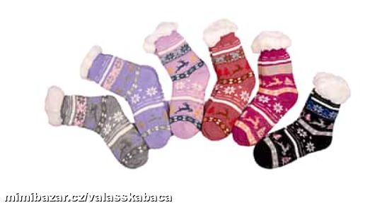 Dámské spací ponožky *se sobem*