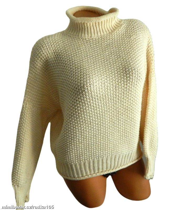 Modní crop teplý svetr vel.44