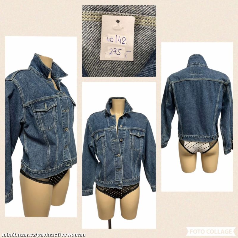 Č.3503 DÁM. DŽÍNOVÁ BUNDA NOVÁ v.40/42