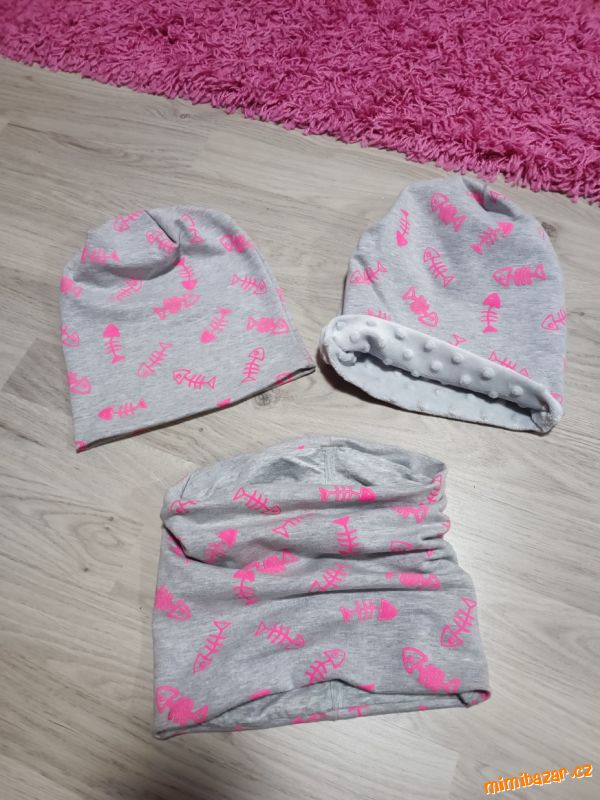 2 x cepice a nákrčník