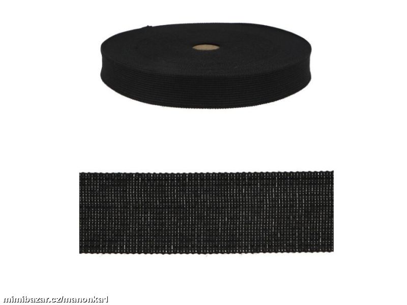 Lemovací proužek PES šíře 30 mm ČERNÝ