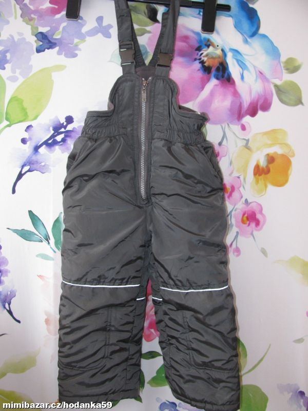 Chlapecké šedofialové oteplovačky lyžařské kalhoty