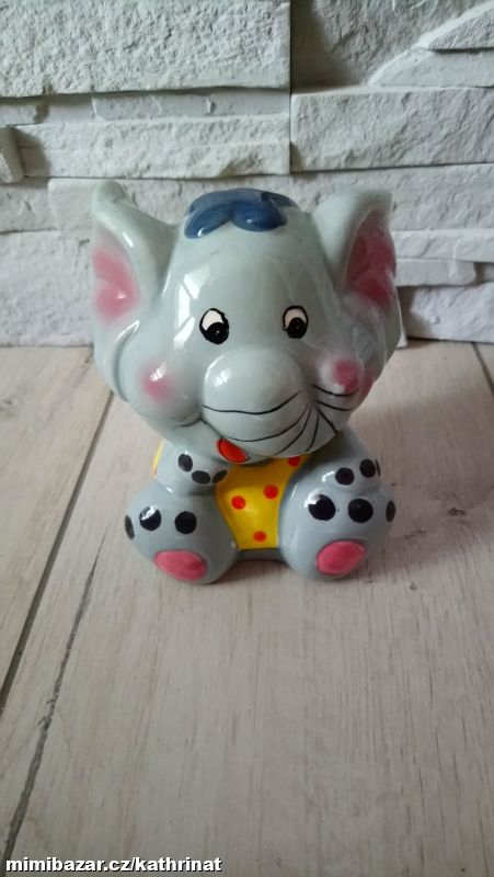 Keramická pokladnička slon 12, 5cm