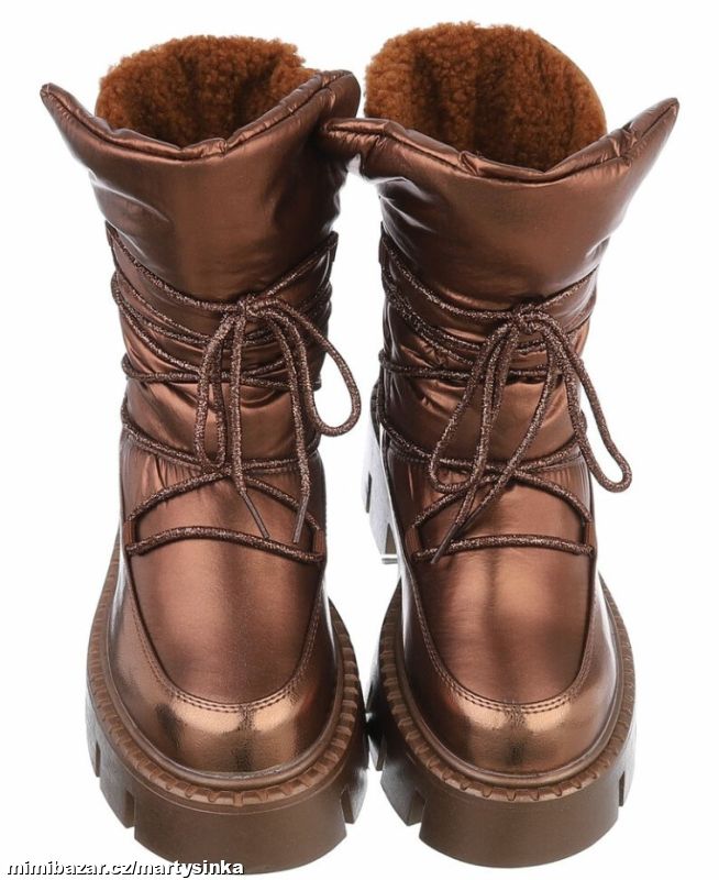Dámské zimní nízké kozačky/ sněhule ZIMA