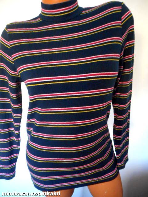 žebrovaný lehký svetřík roláček uk 12