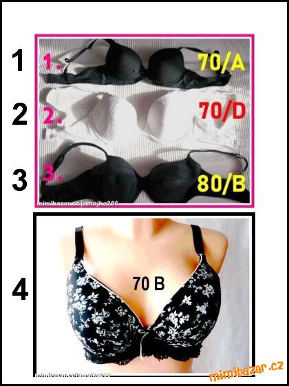 PODPRSENKA DÍVČÍ VELIKOST 70 A, B, D, 