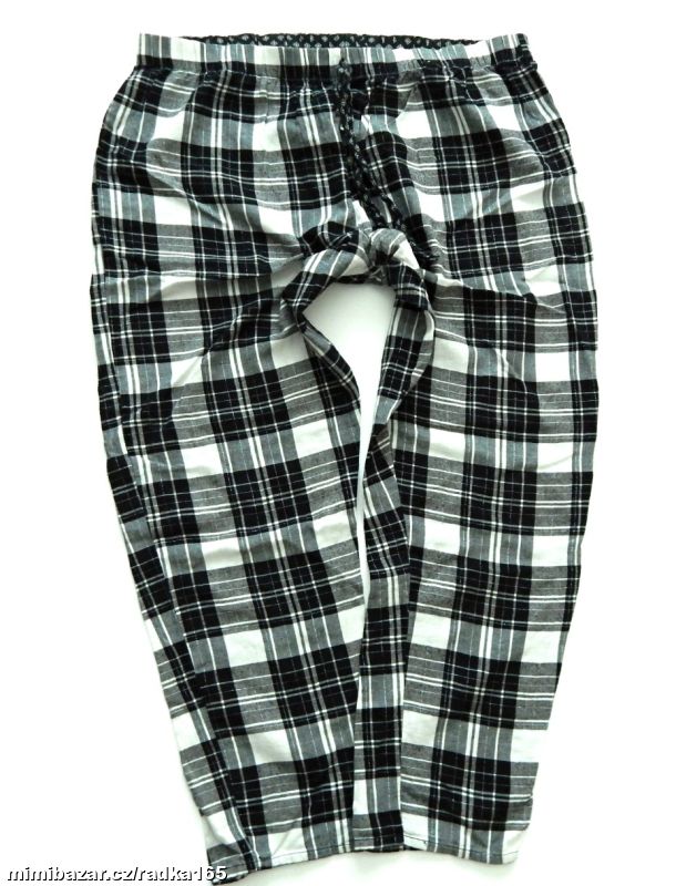 Pyžamové kalhoty se stříbrnou nitkou vel.48/50