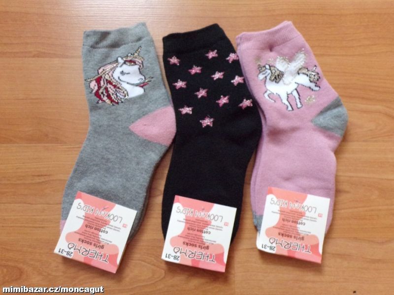 Ponožky dívčí THERMO 3ks/pack