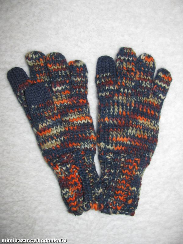Barevné prstové rukavice v.7-10 let/v.54