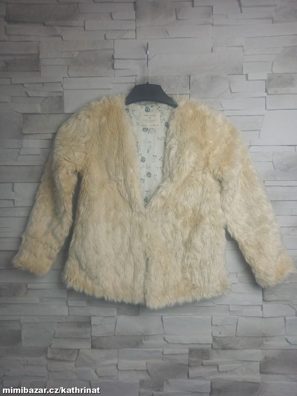 Dívčí chlupatý kabátek Zara, vel. 128
