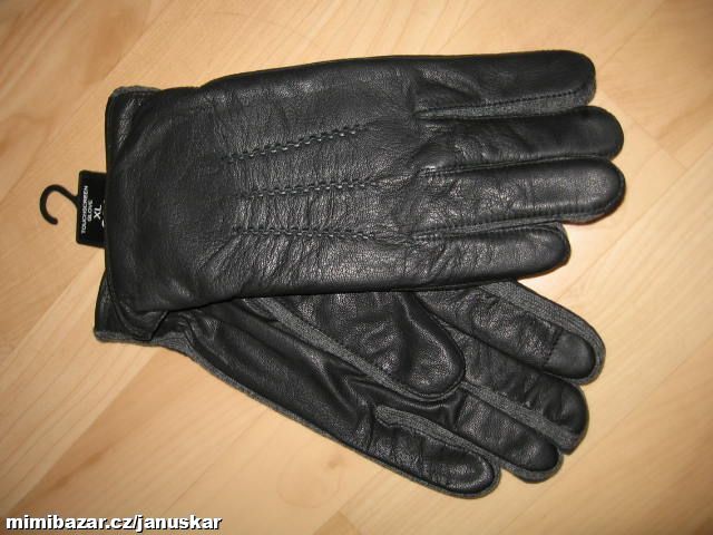 Černé zimní pánské rukavice Next
