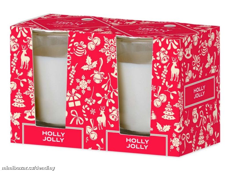 Holly Jolly vonná svíčka 2 ks