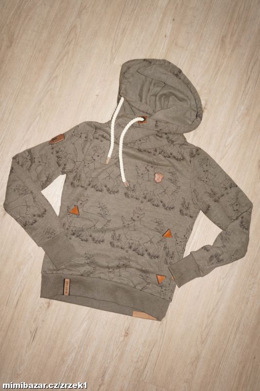 Naketano hnědá mikina motiv srnky vel.S