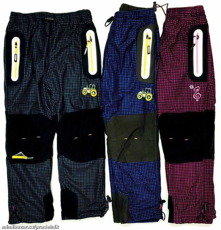 Zateplené kostkované kalhoty Kugo vel. 98 /104