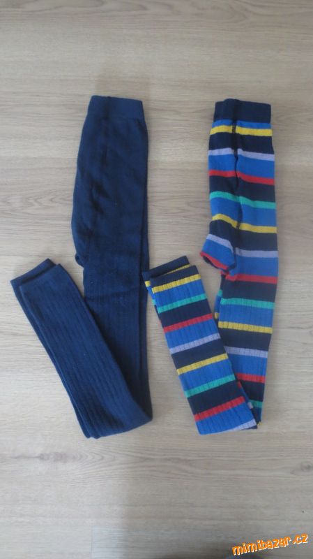 2x pletené legíny 146-152