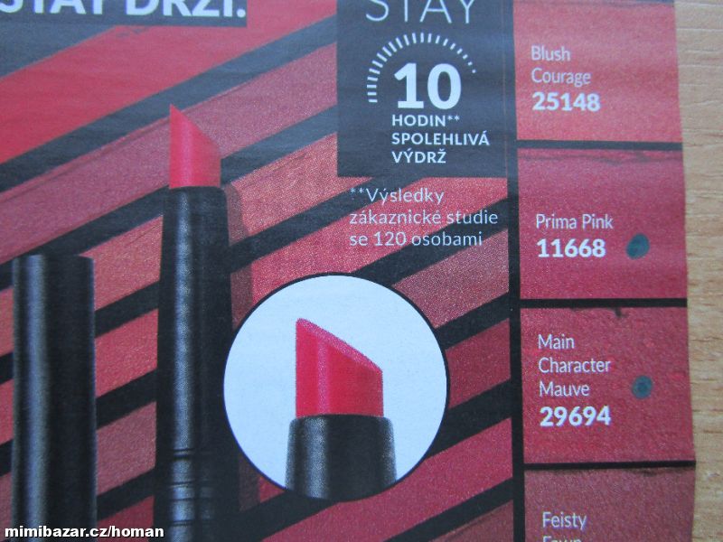 Nová dlouhotrvající rtěnka do hněda, Avon